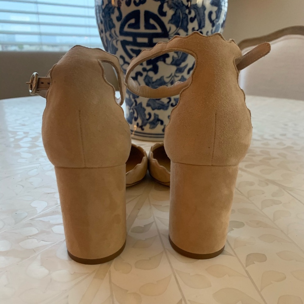 Chloe scalloped heels - blush/tan - Picture 3 of 6